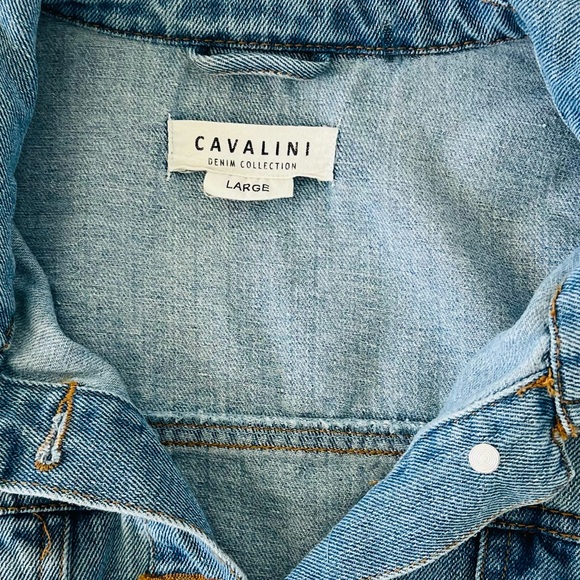 Cavalini Cropped Jean Jacket - Picture 2 of 2
